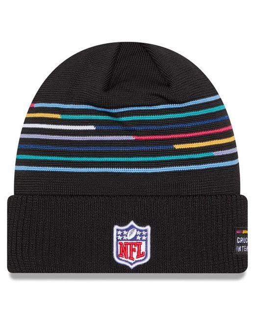 KTZ Black Baltimore Ravens 2025 Nfl Crucial Catch Cuffed Knit Hat for men