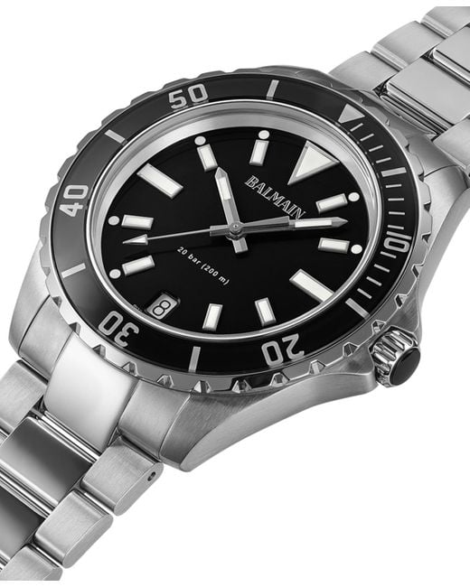 Balmain Metallic Swiss Ophrys Stainless Steel Bracelet Watch 43mm for men