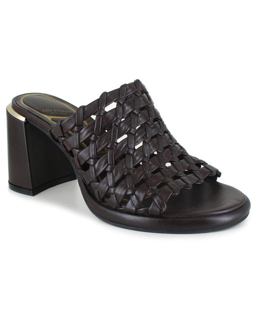 Kenneth Cole Black Solara Leather Sandal