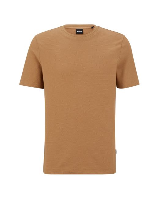 Boss Brown Boss By Cotton-blend T-shirt for men