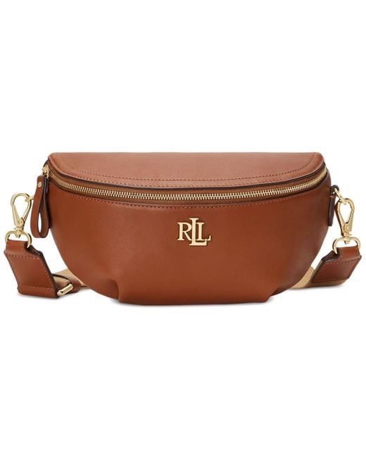 Lauren by Ralph Lauren Brown Leather Marcy Small Belt Bag