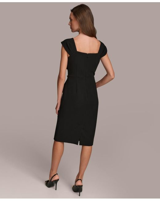 Donna karan ruffle sheath dress hotsell