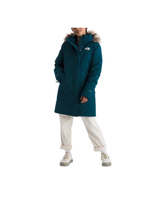 The North Face Blue Arctic Hooded Faux-fur-trim Parka