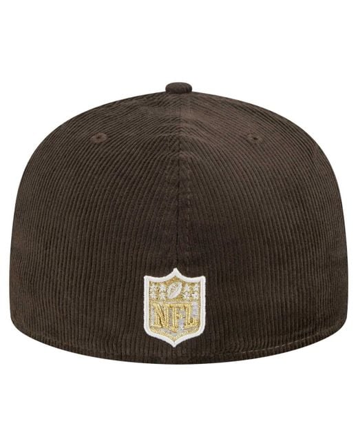 KTZ Brown Miami Dolphins Choco Cord 59fifty Fitted Hat for men