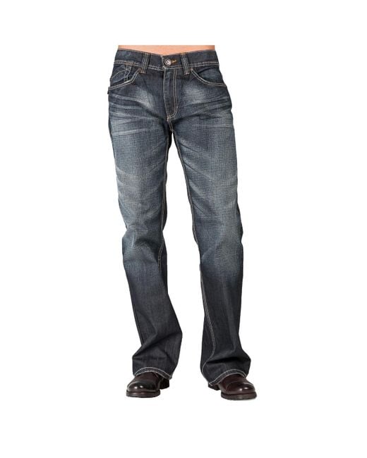 Level 7 Relaxedfit Boot Cut Premium Denim Jeans in Blue for Men Lyst