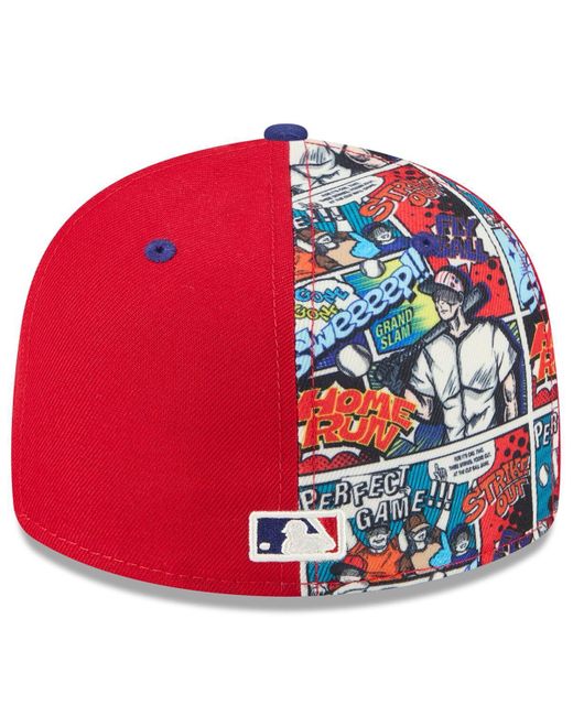KTZ Red/royal Philadelphia Phillies 2025 Mlb Diamond Hero Edition Low Profile 59fifty Fitted Hat for men