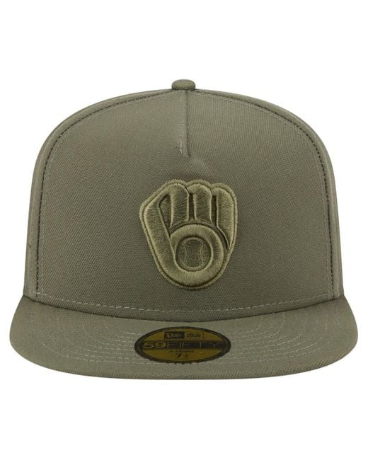 KTZ Green Milwaukee Brewers Color Pack A-frame 59fifty Fitted Hat