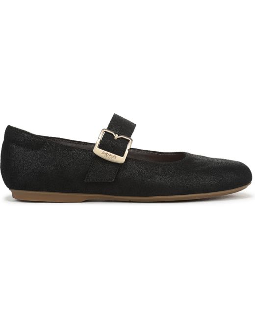 Dr. Scholls Black Weston-jane Square Toe Mary Jane Flats