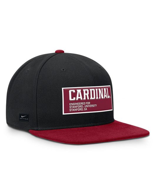 Nike Red Black/scarlet Ohio State Buckeyes 2025 On-field Patch Pro Dri-fit Snapback Hat for men