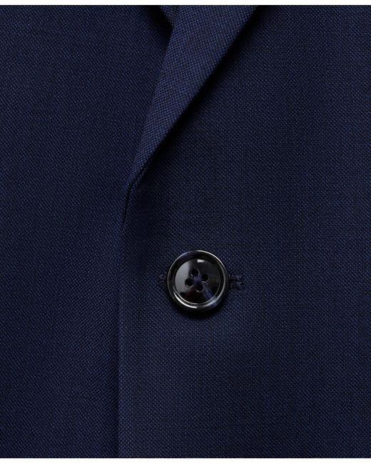 Mango Blue Slim-fit Wool Blazer