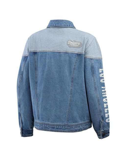 WEAR by Erin Andrews Blue Los Angeles Dodgers Full-button Denim Jacket