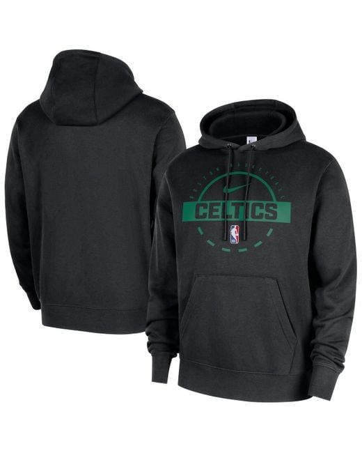 Nike Black Boston Celtics 2025/26 Authentic Practice Club Pullover Hoodie for men