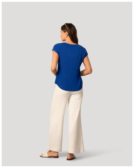 Cable & Gauge Blue Split Neck Slub Terry Tee
