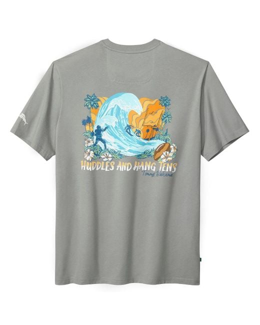 Tommy Bahama Gray New England Patriots Huddle Hang Tens T-shirt for men