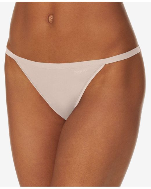 DKNY Cotton Active Comfort String Bikini Dk8967 in Blush (Brown) Lyst
