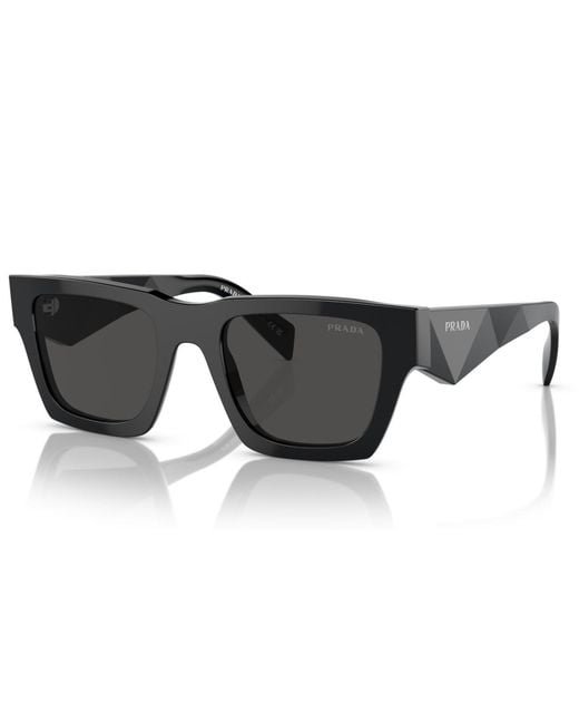 Prada Black Symbole Square Sunglasses for men