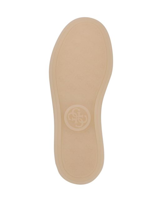 Guess White Jazlie T-toe Logo Court Sneakers