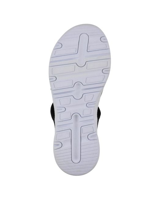 White Mountain Black Charry Round Toe Flat Sandals