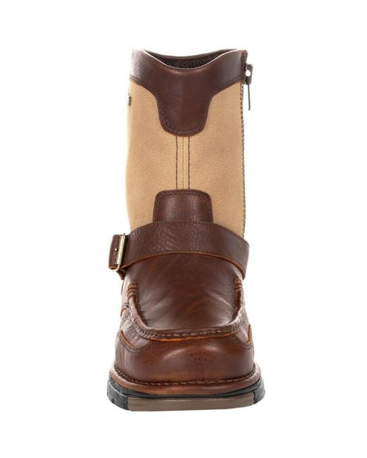 Georgia Boot Brown Athens Waterproof Side-zip Boot for men