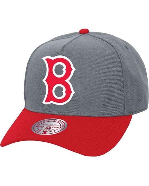 Mitchell & Ness And Boston Red Sox Basic Coop Pro Adjustable Hat