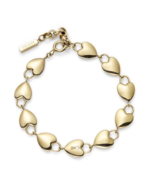 Olivia Burton Metallic Locked Heart Gold Plated Bracelet