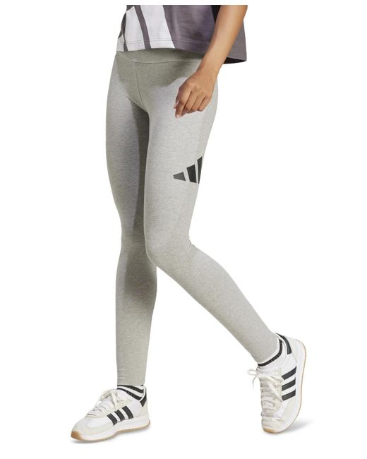 Adidas Gray Essentials Big Logo Cotton leggings