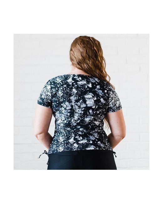 Calypsa Blue Plus Size Adele Swim Top