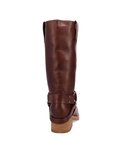 Dingo Brown Rip Leather Boot for men