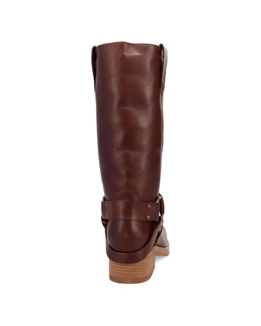 Dingo Brown Rip Leather Boot for men