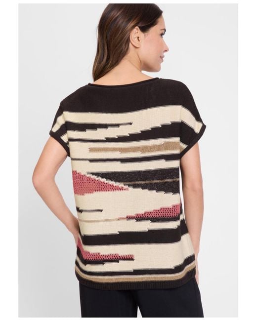Olsen Black Ajour Knit Pullover