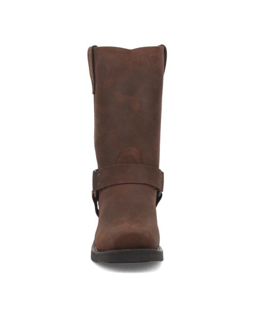 Dingo Brown Dean Leather Harness Boot for men