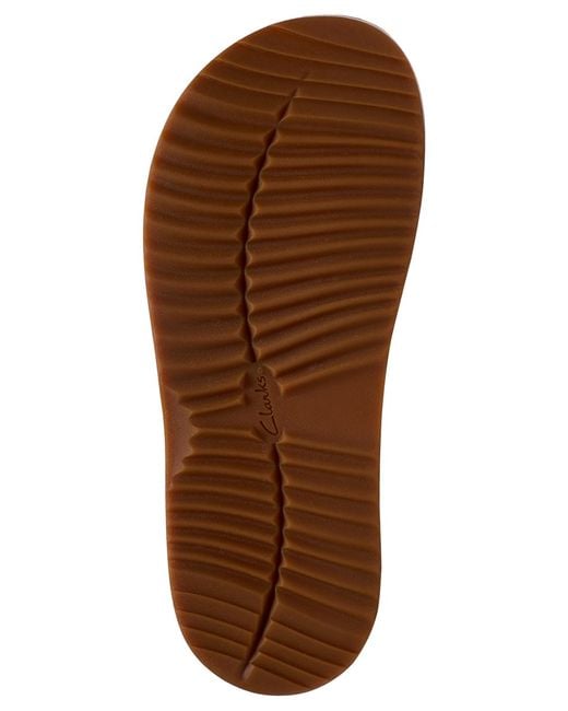 Clarks Blue Cloudsteppers Round Toe Thong Sandals for men