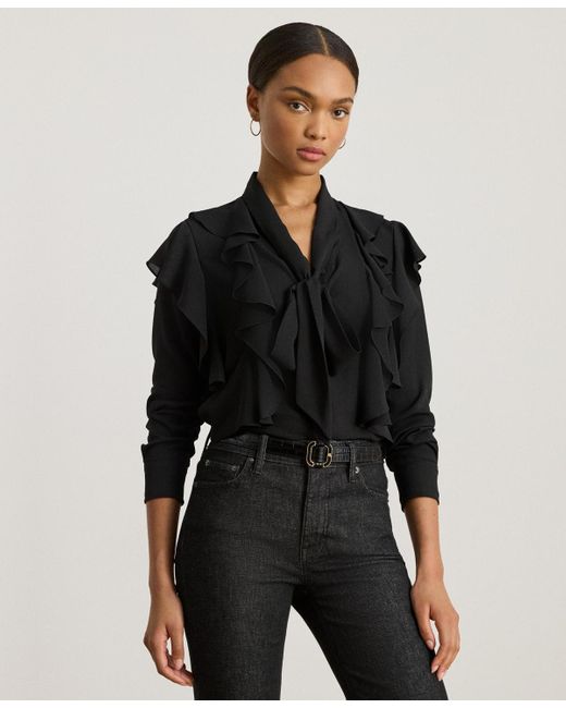 ralph lauren tie blouse