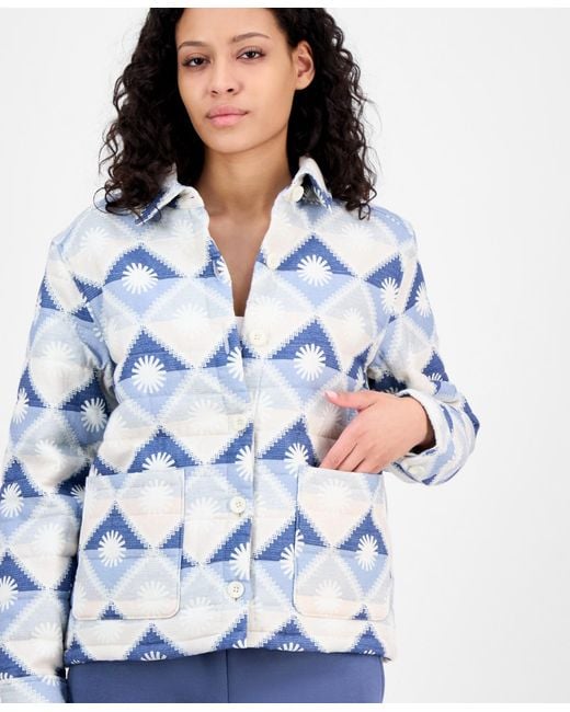 Ugg Blue Quilted Sun Shirt Jacket