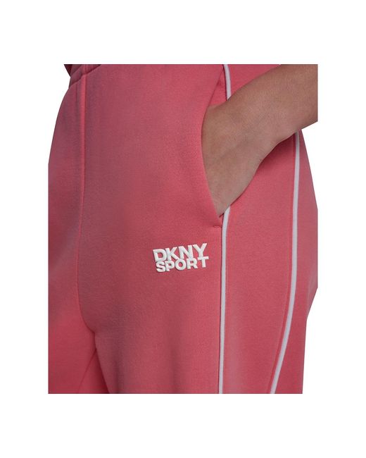 DKNY Red Hd Logo Piped Track Pants