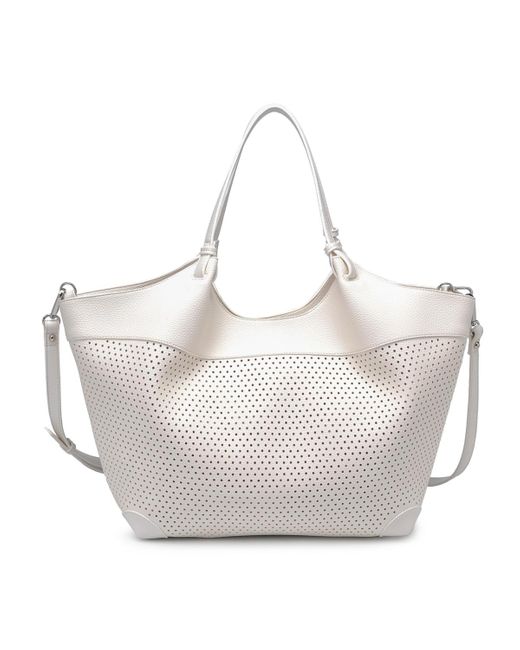 Urban Expressions White Samantha Perforated Tote