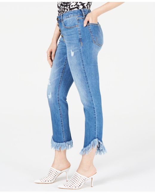 Denim Inc Curvy Fringe-hem 