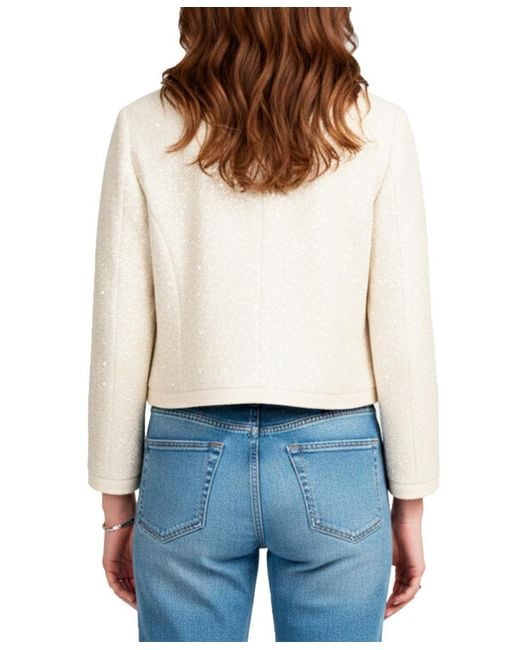 Elle Collection White Sequin Jacket