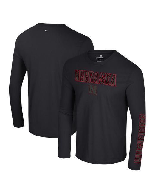 Colosseum Athletics Blue Nebraska Huskers Color Pop Active Blend 2-hit Long Sleeve T-shirt for men