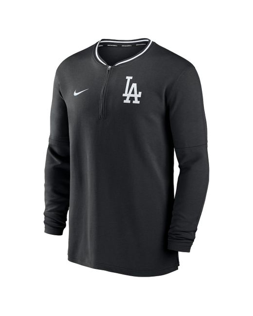 Nike Black Los Angeles Dodgers Authentic Collection Performance Half-zip Top for men