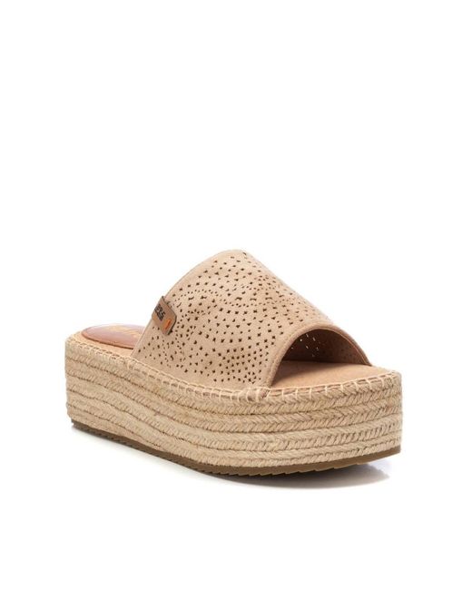 Xti Natural Jute Wrapped Platform Sandals Refresh By