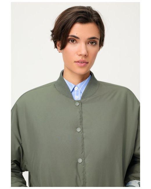 Olsen Green Reversible Botanic Camo Bomber Jacket