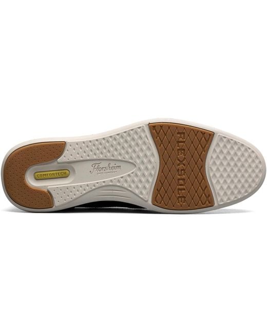 Florsheim White Launch Knit Elastic Lace Slip On Sneaker for men