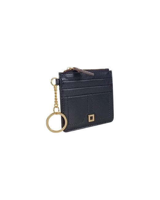 Lodis Blue Glace Key Coin Leather Wallet