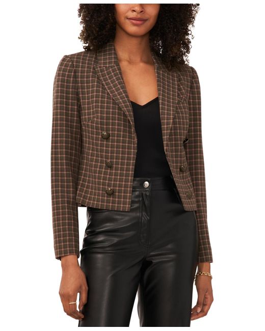Vince Camuto Black Cropped Open-front Blazer