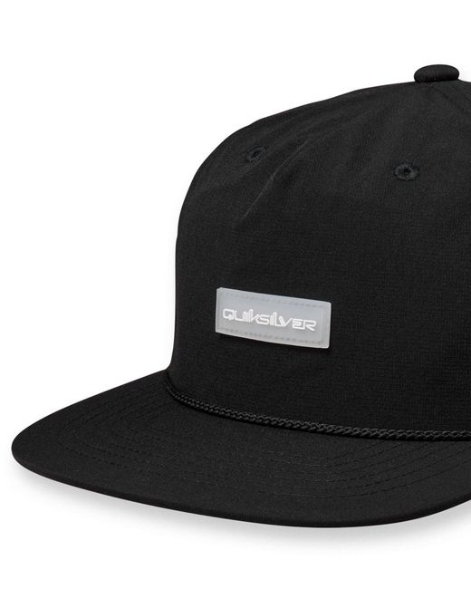 Quiksilver Black 5-panel Flat Brim Hat for men