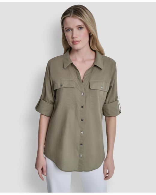 DKNY Multicolor Collared Neck Shirt