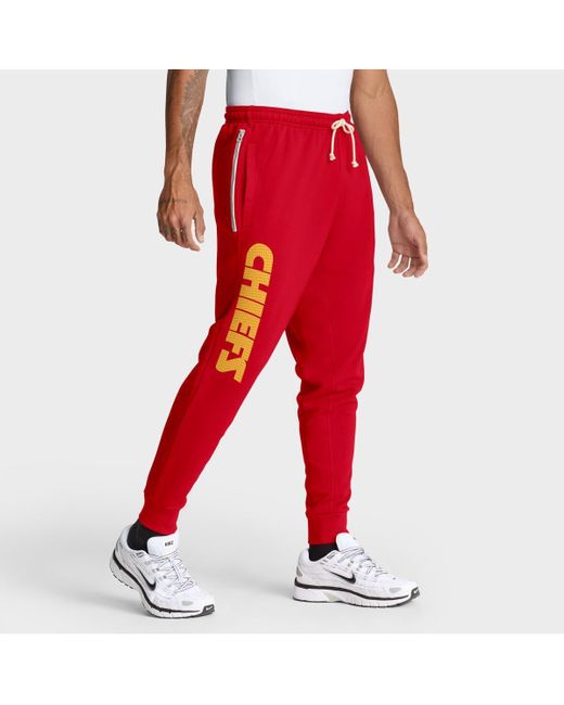 Nike Red Kansas City Chiefs Sideline Ground Game Performance Taper Pants for men