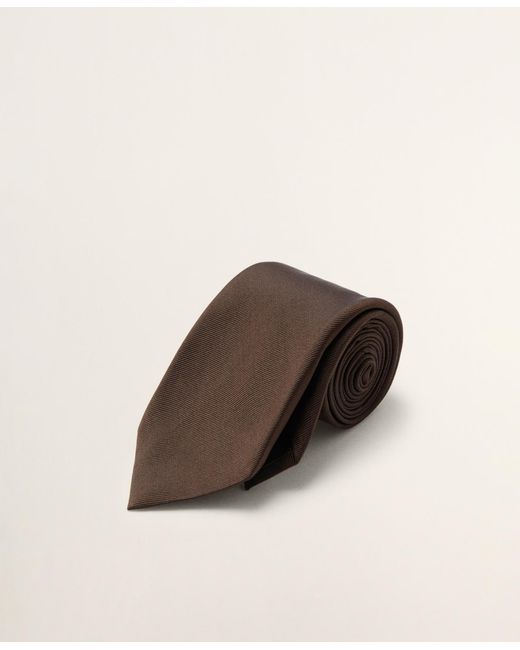 Mango Brown Silk Tie for men