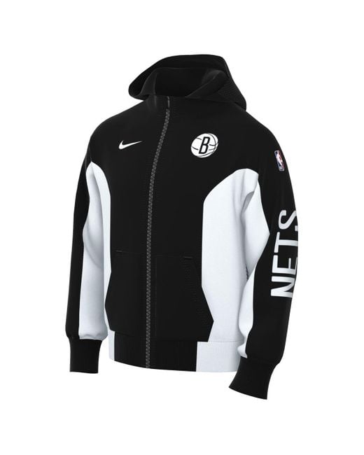 Nike Brooklyn Nets 2023/24 Authentic Showtime Fullzip Hoodie in Black